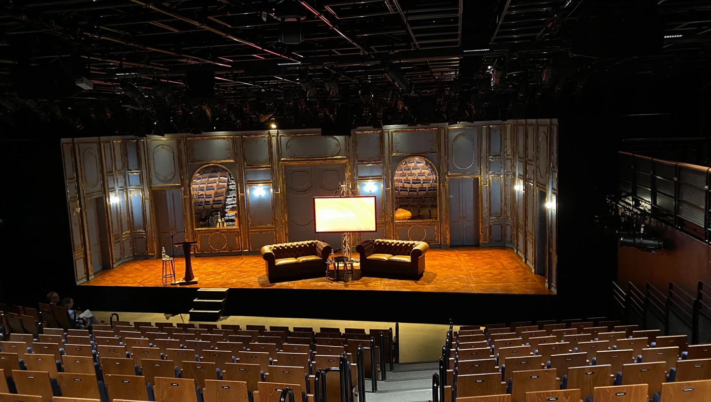 Sydney Theatre Company auditorium with tiered seating facing a lit stage